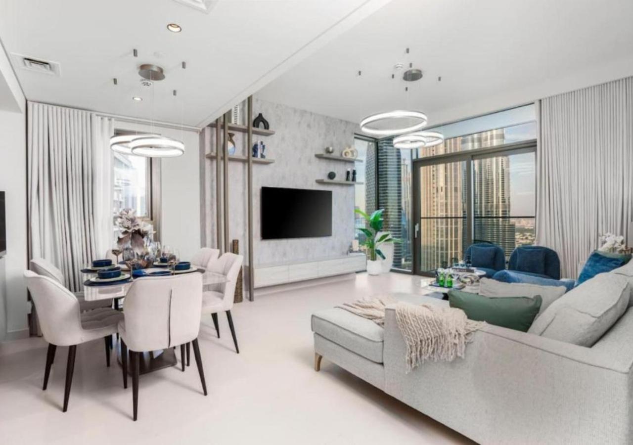 High-Floor 2 Bedroom Premium Apt And Burj Khalifa Views By Vibel Дубай Экстерьер фото